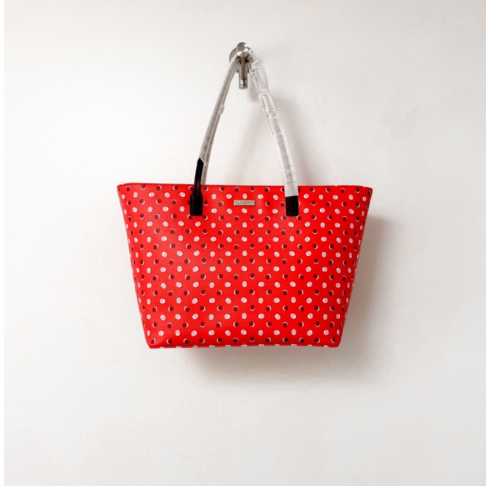 NWT Kate Spadeโ New York Shore Street Fiesta Margareta Saffiano Top Zip Tote Bag